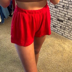 Bright Red Comfy Shorts